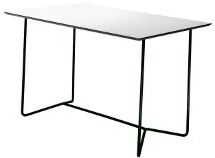 High Tech Bord 110X70 cm Vit Laminat / Svart Stativ - Grythyttan St&aring;lm&ouml;bler - Bonus M&ouml;bler