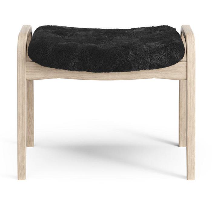 Bild 9, Lamino Vitpigmenterad Ek Fårskinn Black - Swedese - Bonus Möbler