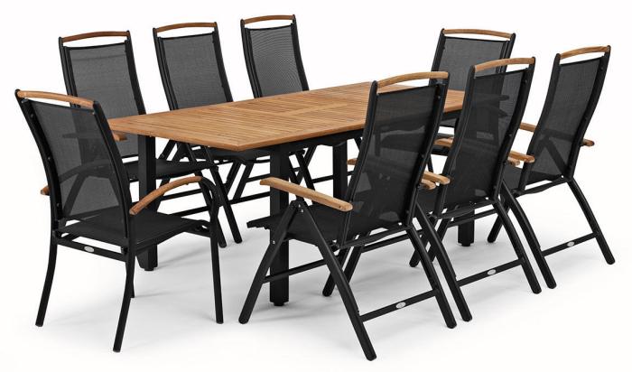 Bild 2, Nydala 150-200X96 cm Svart / Teak - Hillerstorp - Bonus Möbler