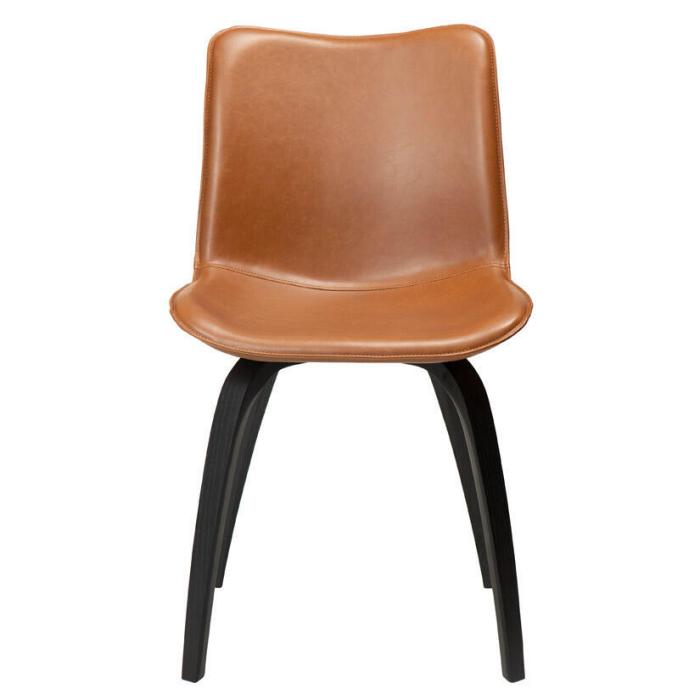Bild 2, Glee Konstläder Vintage, svarta ben Light Brown - Dan-Form - Bonus Möbler