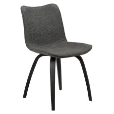 Glee Boucl&eacute;tyg, svarta ben Pebble Grey - Dan-Form - Bonus M&ouml;bler