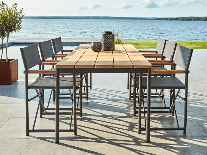 Bild 8, Nox 238X90 cm Teak Antracit - Brafab - Bonus Möbler