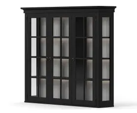 Stockholm 3 d&ouml;rrar, glassidor Black - Englesson - Bonus M&ouml;bler