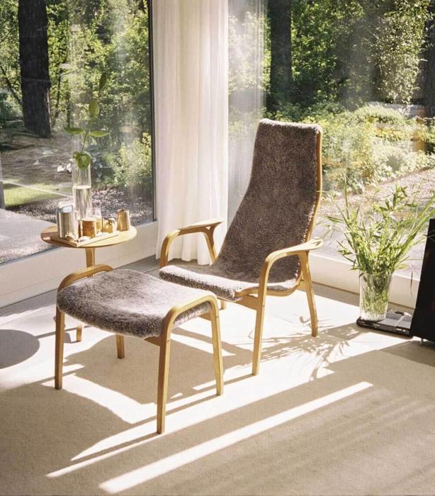 Bild 6, Lamino Lackad Bok Fårskinn Black - Swedese - Bonus Möbler