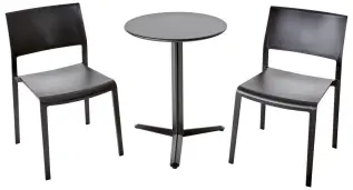 Arket &Oslash;60, H74 cm och Lilibet Stolar Black - Brafab - Bonus M&ouml;bler