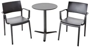 Arket &Oslash;60, H74 cm och Lilibet karm Stolar Black - Brafab - Bonus M&ouml;bler
