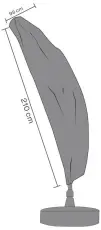 Parasollskydd Frih&auml;ngande B&ouml;jd Vattent&auml;t, 75/98, H265 cm - Brafab - Bonus M&ouml;bler
