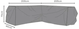 H&ouml;rnsoffa Andas 205X205, D90, H70 cm - Brafab - Bonus M&ouml;bler