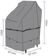 Stapelstol Andas 67X67, H80/110 cm - Brafab - Bonus M&ouml;bler