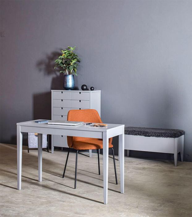 Bild 2, Klinte 90 cm Grålack Grå Fårskinnslook - Torkelson - Bonus Möbler