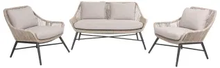 Pembroke Beige 2-sitssoffa och tv&aring; f&aring;t&ouml;ljer - Brafab - Bonus M&ouml;bler