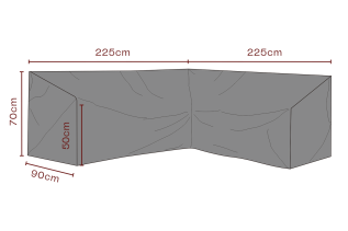 H&ouml;rnsoffa Vattent&auml;t 225X225, D90, H70 cm - Brafab - Bonus M&ouml;bler