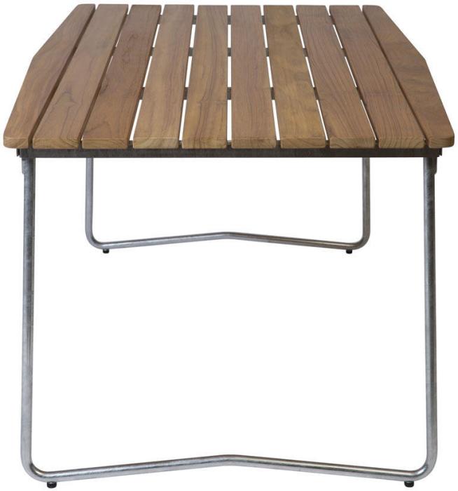 Bild 4, Bord B31 170 och Fåtölj A2 Obehandlad Teak / Varmförzinkat Stativ - Grythyttan Stålmöbler - Bonus Möbler